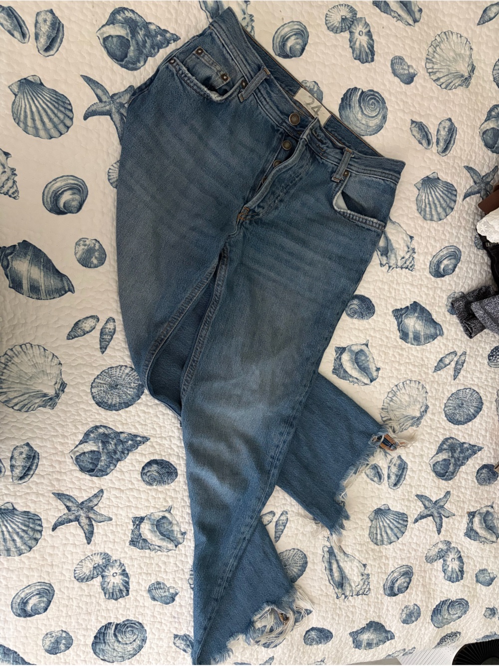 We the Free Twenty Four Jeans High Rise Raw Hem Waist 24